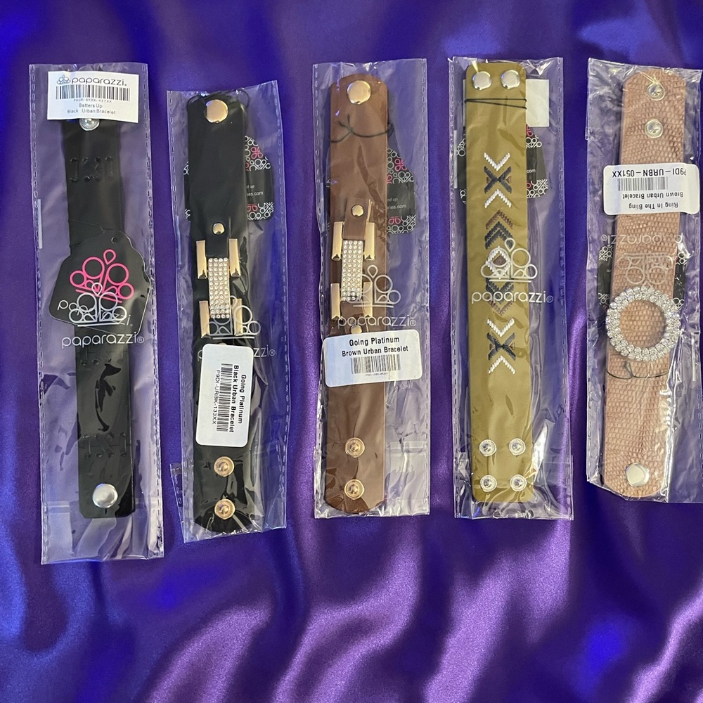 Leather Bling Bracelets